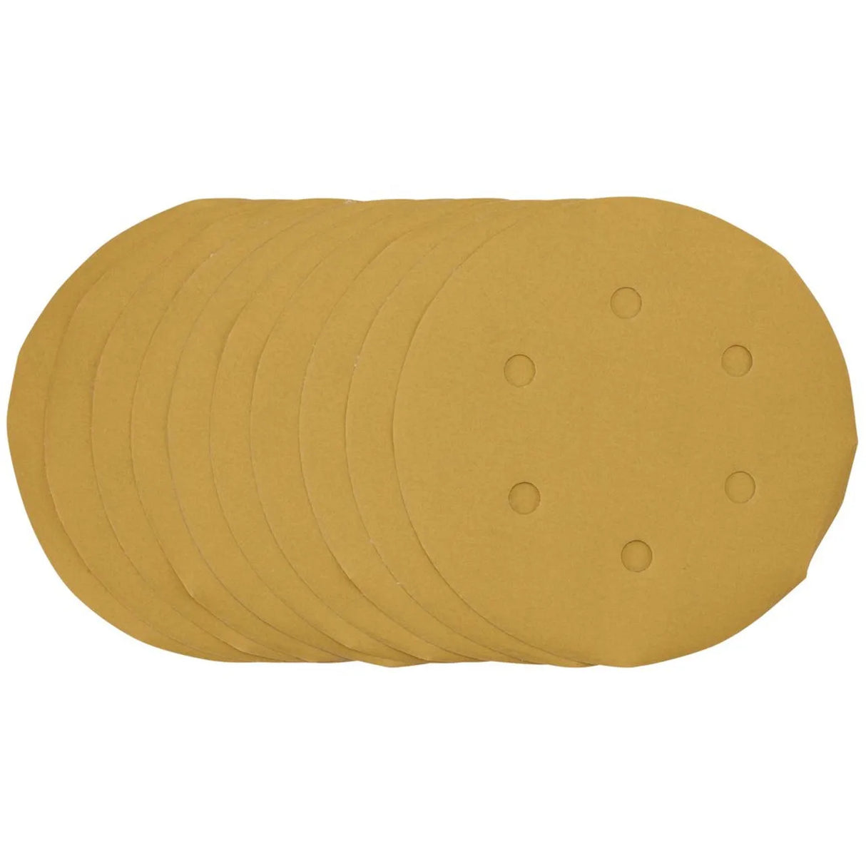 Draper Gold Sanding Discs with Hook & Loop 150mm (Pack of 10)