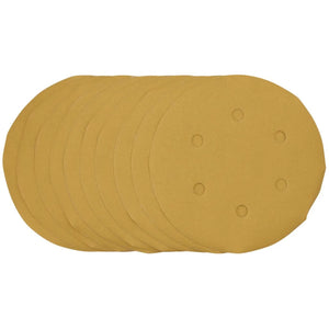 Draper Gold Sanding Discs with Hook & Loop 150mm (Pack of 10)