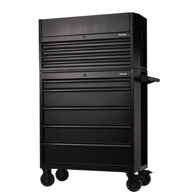 BUNKER 36" Combined Roller Cabinet and Tool Chest with 9 Drawers and Gas Strut Lid (24248)