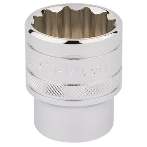 Draper Expert HI-TORQ® 12 Point Socket 1/2" Sq. Dr. 1 1/16" - Chrome Vanadium (33726)