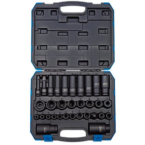 Draper Impact Socket Set, 3/8" & 1/2" Sq. Dr. (32 Piece) - 83098