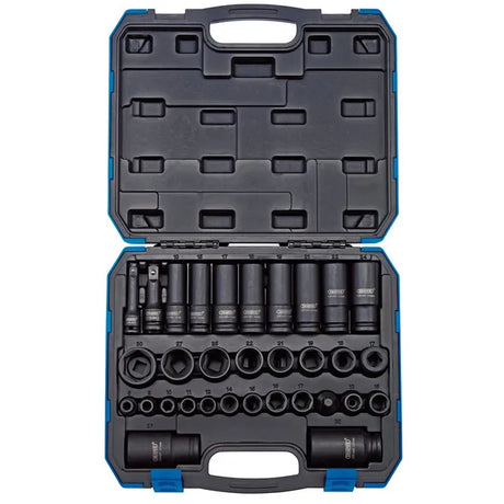 Draper Impact Socket Set, 3/8" & 1/2" Sq. Dr. (32 Piece) - 83098