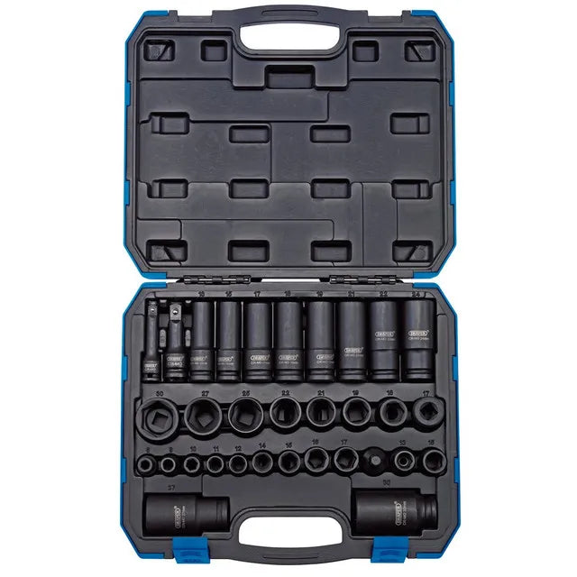 Draper Impact Socket Set, 3/8" & 1/2" Sq. Dr. (32 Piece) - 83098