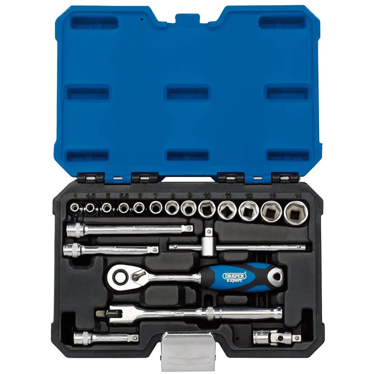 Draper Metric Socket Set, 1/4" Sq. Dr. (20 Piece)
