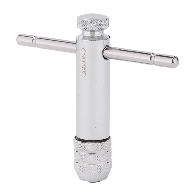 Draper Ratchet Tap Wrench M5-M12 - Chrome Plated with Sliding T-Bar | 24554