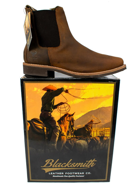Blacksmith Mens Dealer Boots - Waxed Tan 