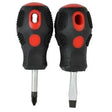 Tomahawk Stubby Screwdriver Set (2-Piece) | Soft Rubber Anti-Slip Grip | Flat 6mm & Pozi PZ2