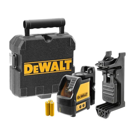 DeWalt DW088K-XJ Cross Line Laser - Self-Leveling Red Beam with 15m Range