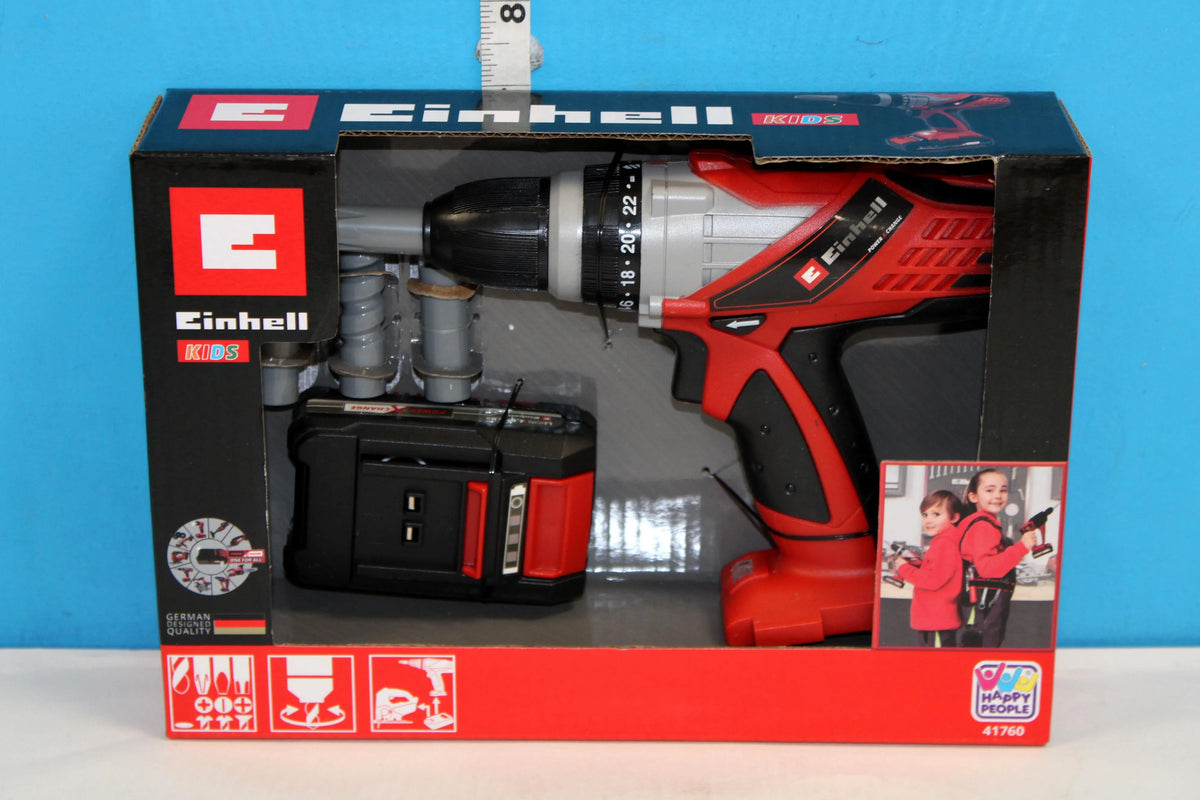 Einhell Kids Cordless Screwdriver Toy by Happy People - Light, Sound & Drill Bits | Age 3+