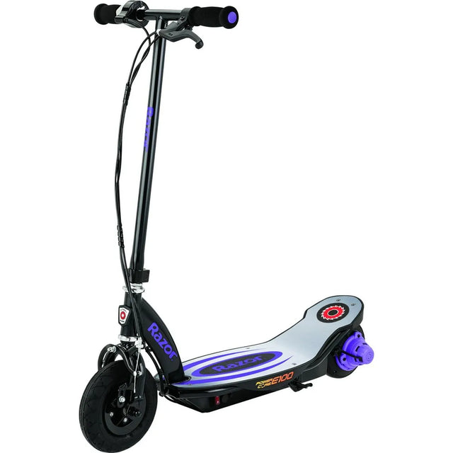 Razor Power Core E100 24V Electric Scooter – Purple Aluminum Deck for Kids Age 8+ 