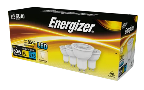 Energizer Led Gu10 375 Lm 5 W 50° Warm White Pack of 4