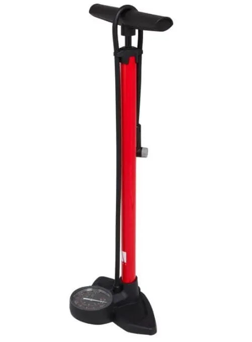 Essential Floor Pump MPQA002 - Auto-Select Head, Steel Barrel, 180 PSI