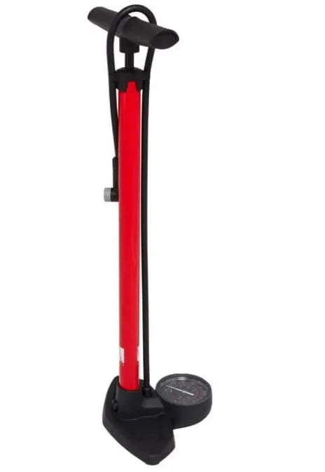 Essential Floor Pump MPQA002 - Auto-Select Head, Steel Barrel, 180 PSI