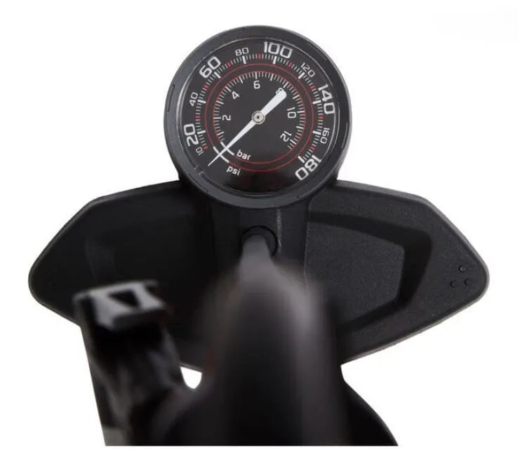 Essential Floor Pump MPQA002 - Auto-Select Head, Steel Barrel, 180 PSI