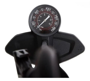 Essential Floor Pump MPQA002 - Auto-Select Head, Steel Barrel, 180 PSI