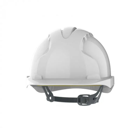 Evo 2® Mid Peak Unvented White Helmet with Slip Ratchet AJE030000100 - Lightweight, Industrial Safety Helmet with EN397 & EN50365 Compliance