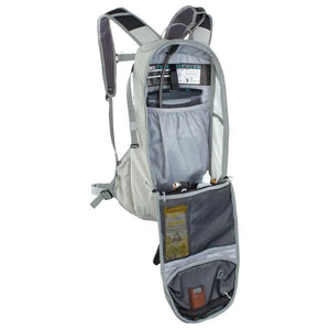 EVOC Ride Performance Backpack 12L + 2L Bladder (Stone)- MTB & Multi-Use Hydration Backpack with Helmet Holder