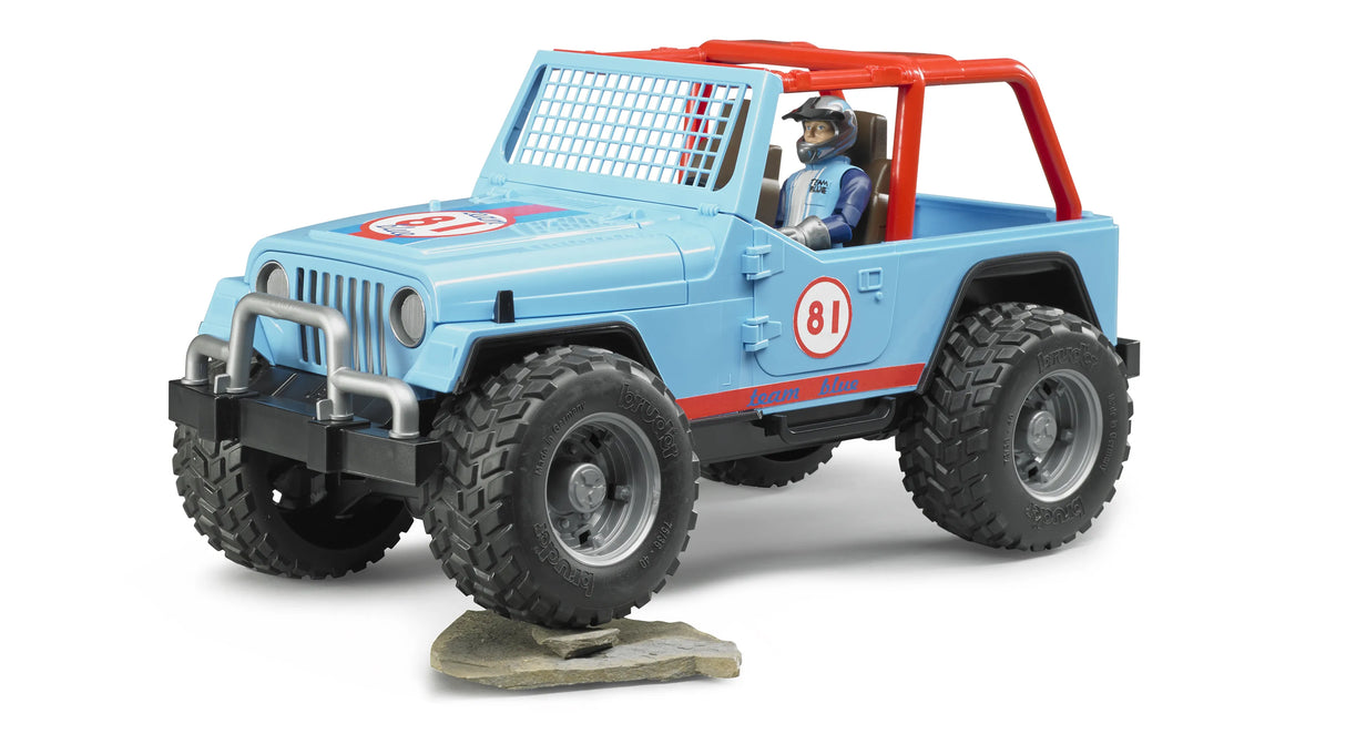 Bruder Jeep Cross country Racer blue with driver