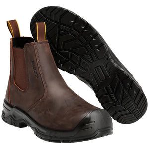 Mascot 5009 Durable, Metal-Free Safety Boot with Shock-Absorption and Slip-Resistant Sole Dark Brown