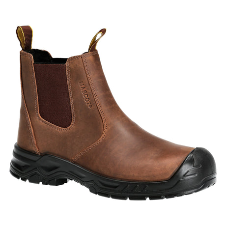Mascot 5409 Durable, Metal-Free Safety Boot with Shock-Absorption and Slip-Resistant Sole Nut Brown