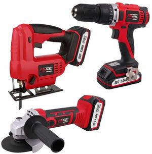 ProTool 3 Piece Cordless Set with Two Batteries 4AH / 2AH