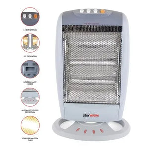 StayWarm 1200W 3 Bar Compact Halogen Heater