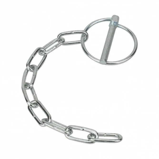 F441C 6mm Lynch Pin with Chain - Sprung Pin & 190mm Link Chain