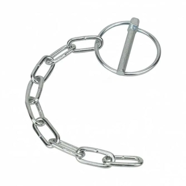 F441C 6mm Lynch Pin with Chain - Sprung Pin & 190mm Link Chain