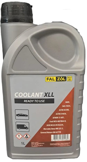 Falzol Coolant 40 - 1L Ethylene Glycol Antifreeze BS6580