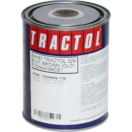 TRACTOL Fiat Brown High Gloss Paint 1 Litre - Durable Finish for Agricultural & Construction Equipment -MK87