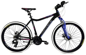 Montana Fitness Disc 26" Wheel Bike 17" Frame - Black-Violet-Pink, Alloy Frame, 6-Speed Shimano Gears