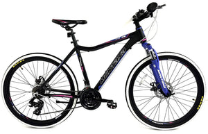 Montana Fitness Disc 26" Wheel Bike 15" Frame - Black-Violet-Pink, Alloy Frame, 6-Speed Shimano Gears