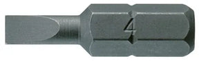 Teng Tools FL2512A03 Flat Bits - 1/4" Hex Drive, 25mm, 1.2 x 6.5mm (3 Pack)