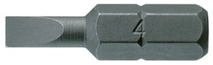 Teng Tools FL2512A03 Flat Bits - 1/4" Hex Drive, 25mm, 1.2 x 6.5mm (3 Pack)