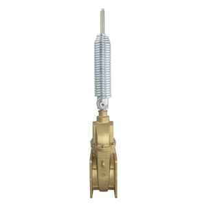 G18139 Bell Gate Valve with Spring Ram - Heavy Duty Brass, 4-Bolt Flange