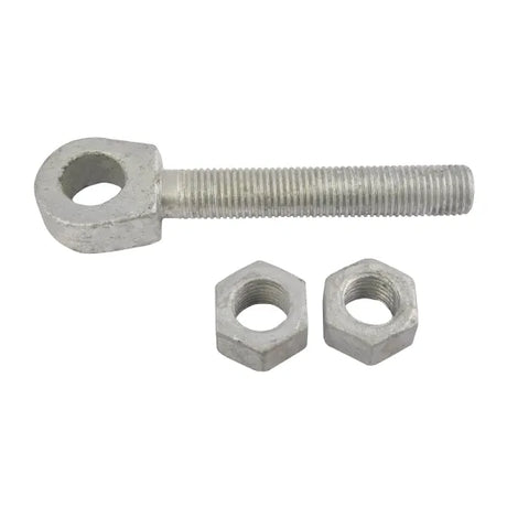 Galvanised Eye Bolt G19668 - 150 x 32mm with 2 Nuts for Gate & Structural Use