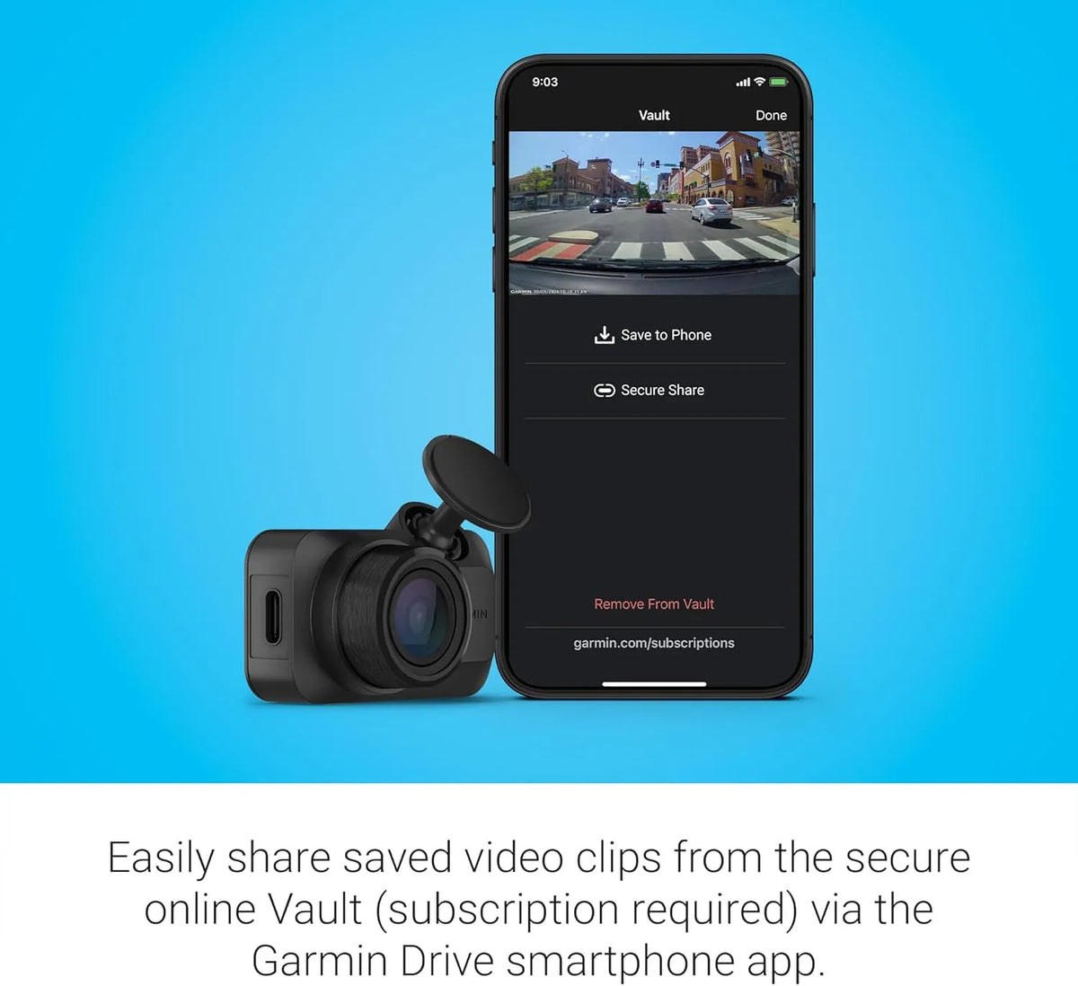 Garmin Dash Cam Mini 3 - Compact 1080p Dash Cam with Polariser & Voice Control
