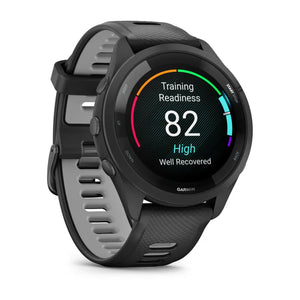 Garmin Forerunner 265 Black Running Watch - Black/Powder Gray Band