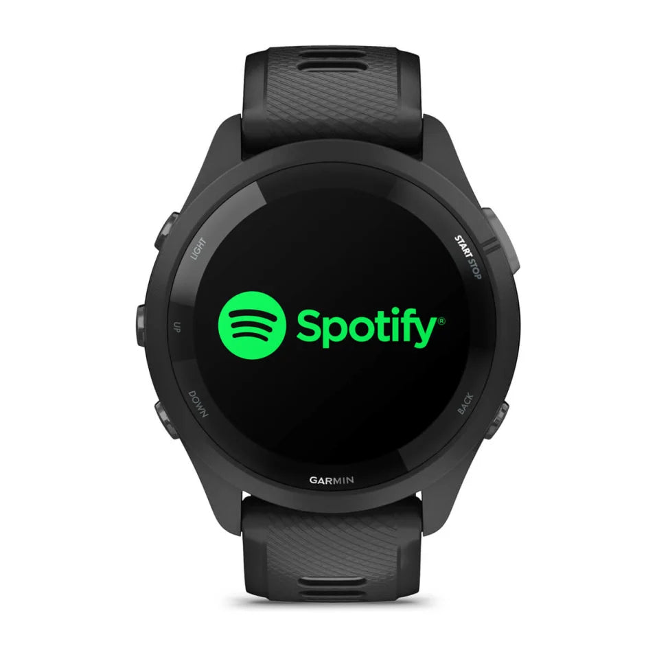 Garmin Forerunner 265 Black Running Watch - Black/Powder Gray Band