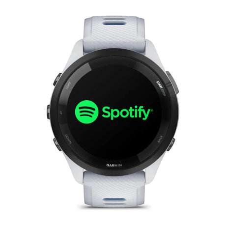 Garmin Forerunner 265 Running Watch - Black Bezel with Whitestone Case & Whitestone/Tidal Blue Band