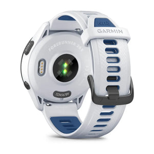 Garmin Forerunner 265 Running Watch - Black Bezel with Whitestone Case & Whitestone/Tidal Blue Band