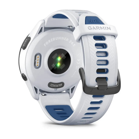 Garmin Forerunner 265 Running Watch - Black Bezel with Whitestone Case & Whitestone/Tidal Blue Band