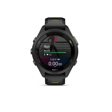 Garmin Forerunner 265S GPS Multisport Watch - Black Bezel with Black Silicone Band