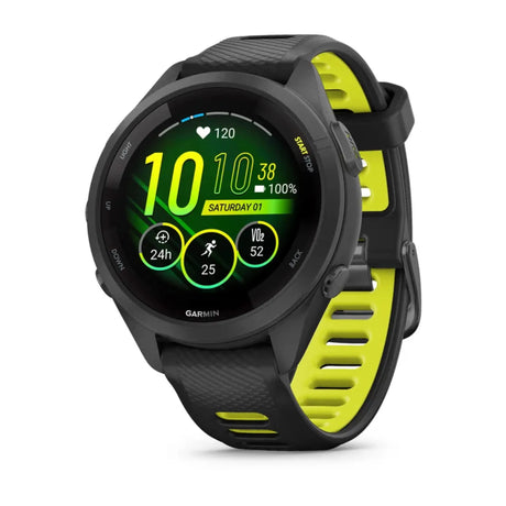 Garmin Forerunner 265S GPS Multisport Watch - Black Bezel with Black Silicone Band
