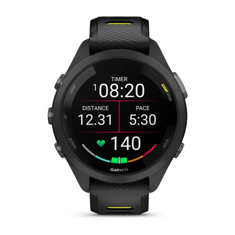 Garmin Forerunner 265S GPS Multisport Watch - Black Bezel with Black Silicone Band
