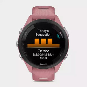 Garmin Forerunner 265S GPS Watch - Pink Case with Light Pink Silicone Band