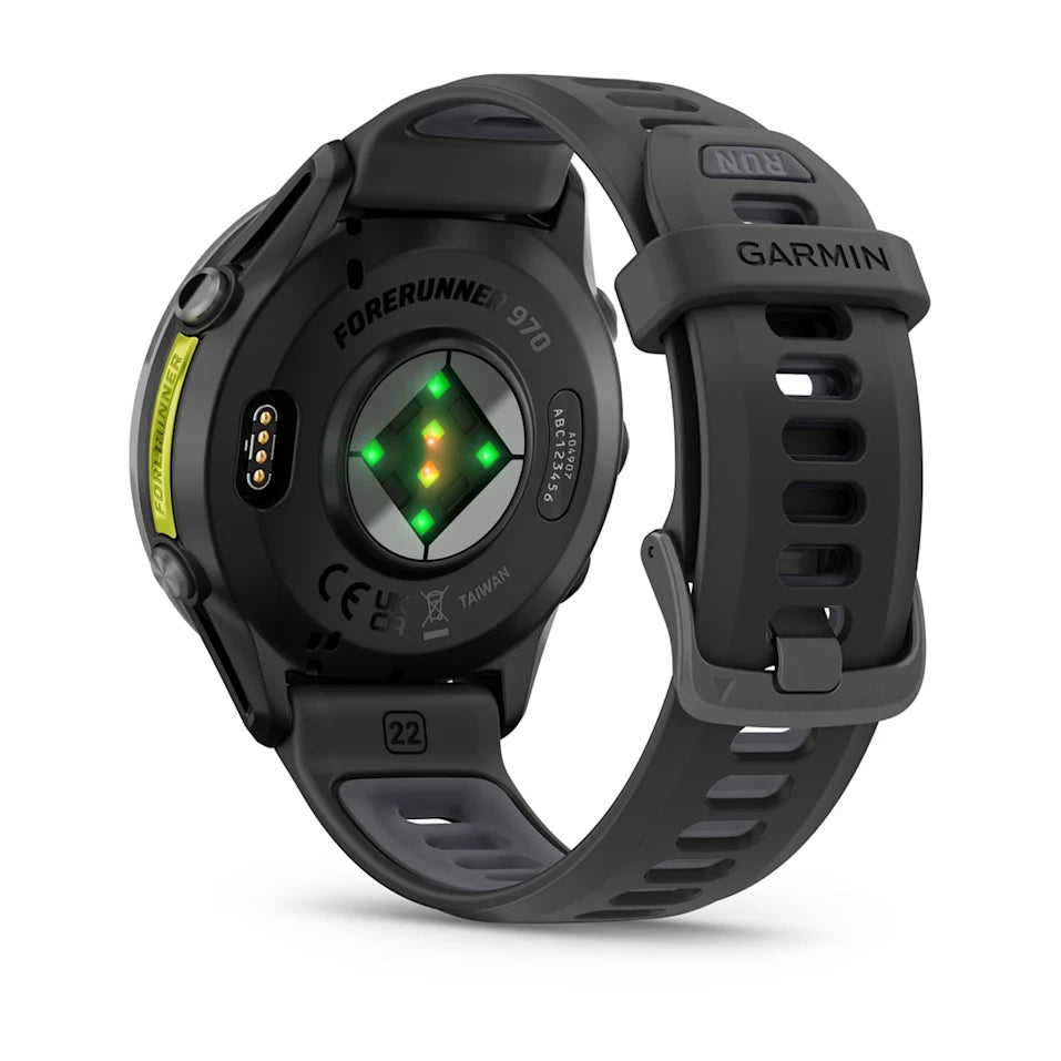 Garmin Forerunner 970 Smartwatch Black - Titanium Bezel, AMOLED Display, Multiband GPS & Built-In Maps