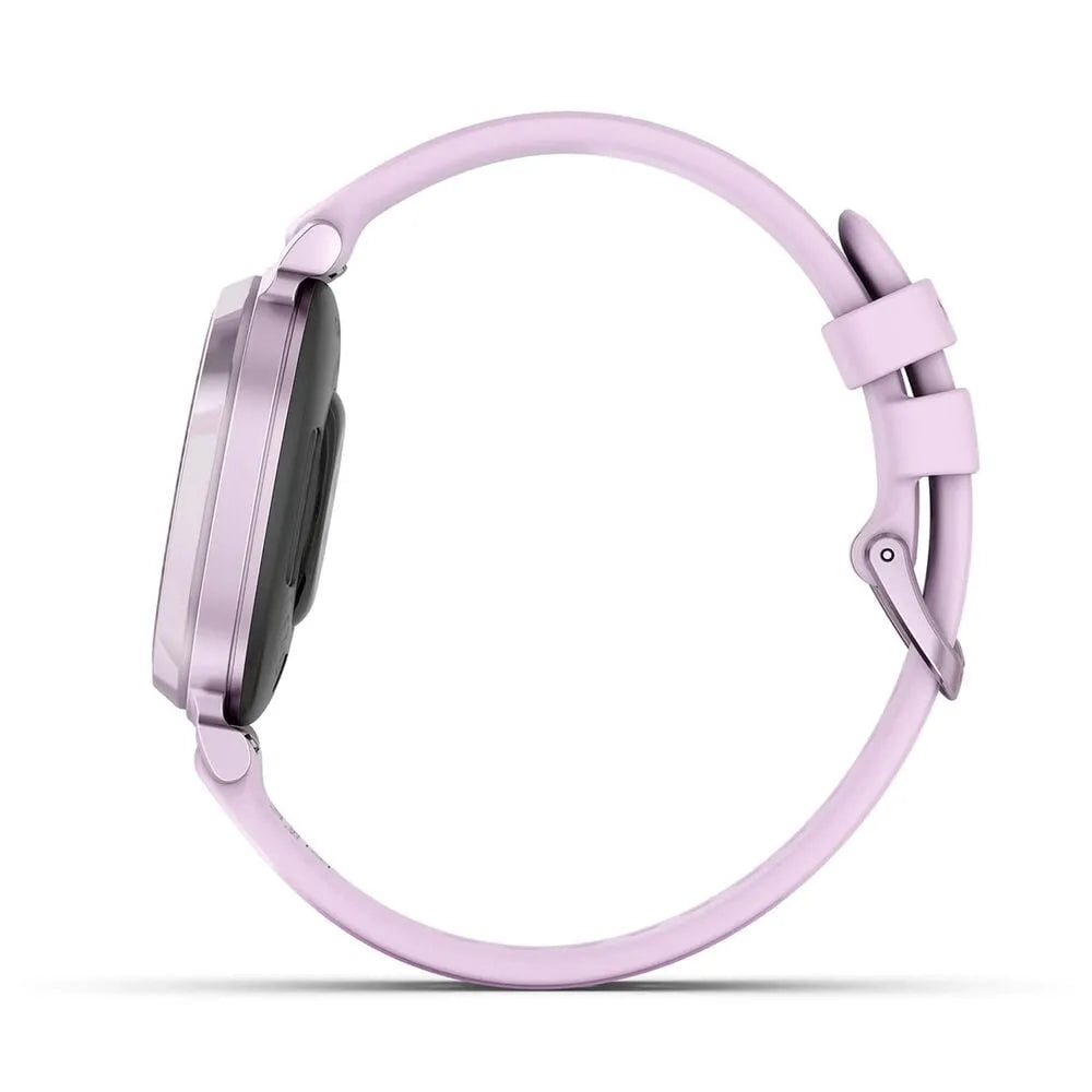 Garmin Lily 2 Smartwatch - Metallic Lilac Bezel & Lilac Silicone Band