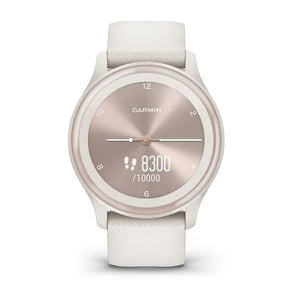 Garmin Vivomove Sport Hybrid Smartwatch for Women - Ivory | Analogue Style with Smart Features
