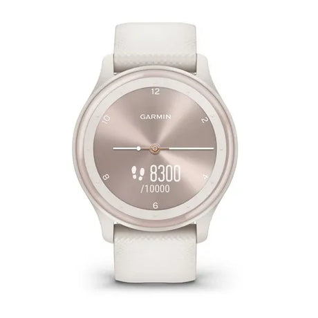 Garmin Vivomove Sport Hybrid Smartwatch for Women - Ivory | Analogue Style with Smart Features